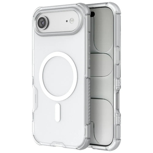 For iPhone Air Magnetic Case Matte Skin Touch TPU PC Anti Drop Phone Cover Compatible with MagSafe - White - 1