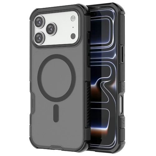 For iPhone 18 Pro Max / 17 Pro Max Magnetic Case Matte Skin Touch TPU PC Anti Drop Phone Cover Compatible with MagSafe - Black - 1
