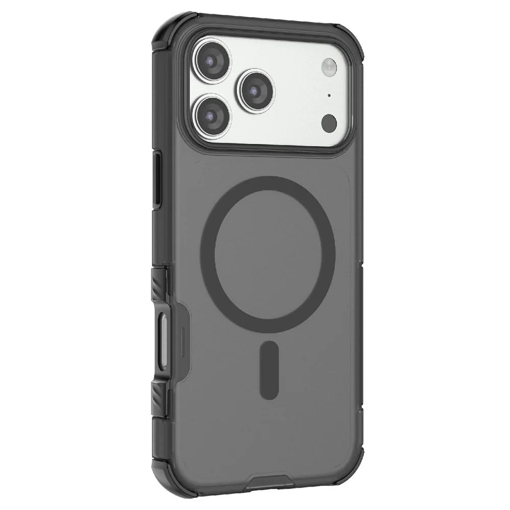 For iPhone 18 Pro Max / 17 Pro Max Magnetic Case Matte Skin Touch TPU PC Anti Drop Phone Cover Compatible with MagSafe - Black - 2