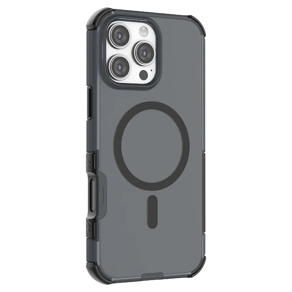 For iPhone 16 Pro Max Magnetic Case Matte Skin Touch TPU PC Anti Drop Phone Cover Compatible with MagSafe - Black - 2