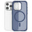 For iPhone 15 Pro Magnetic Case Matte Skin Touch TPU PC Anti Drop Phone Cover Compatible with MagSafe - Blue - 3