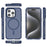 For iPhone 15 Pro Max Magnetic Case Matte Skin Touch TPU PC Anti Drop Phone Cover Compatible with MagSafe - Blue - 5
