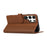 For Samsung Galaxy S26 Ultra Case Splicing Imprinted Rhombus Leather Phone Cover with Wrist Strap - Brown - 4