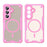 For Samsung Galaxy A56 5G Magnetic Case TPU + PC Phone Back Cover - Pink - 2