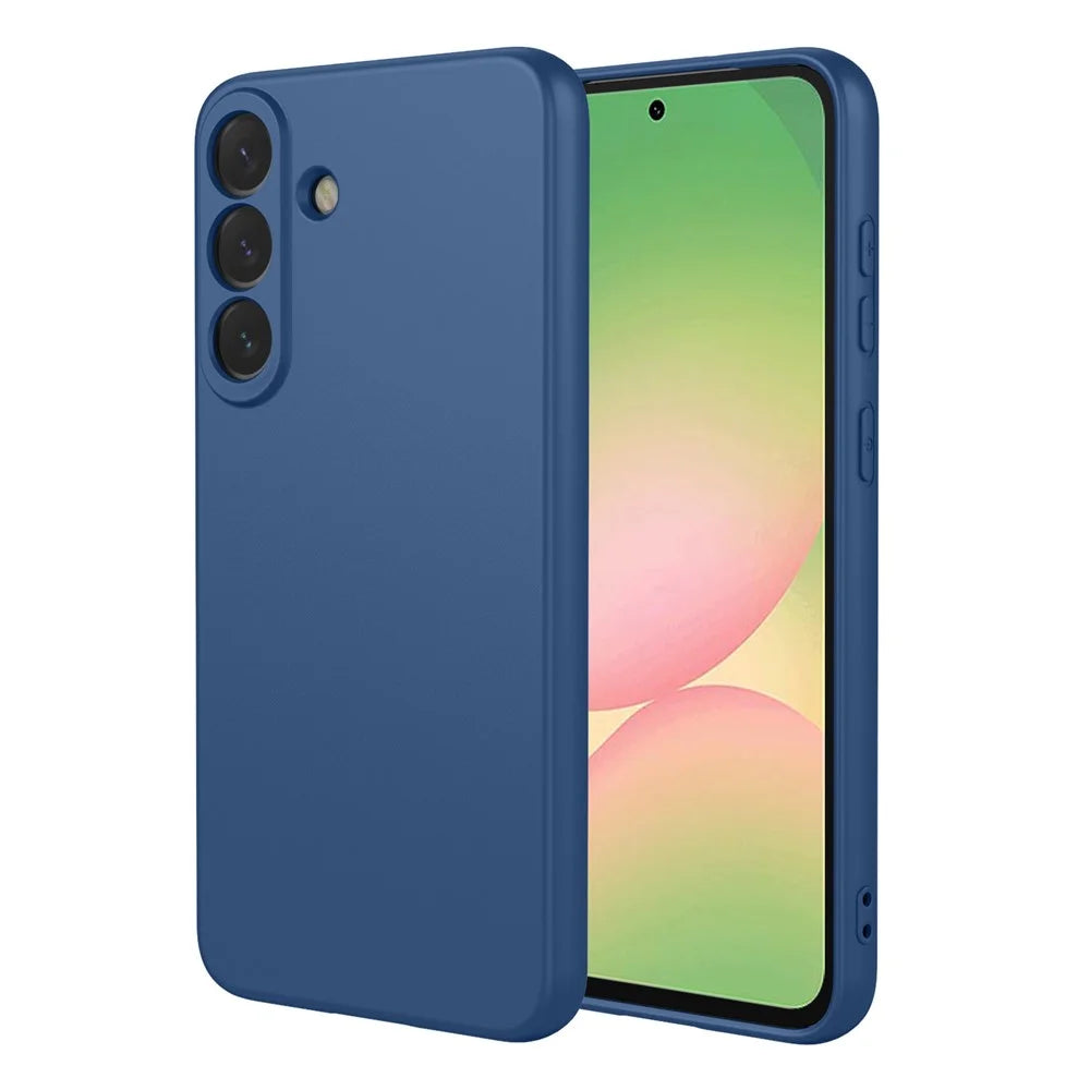 For Samsung Galaxy A57 5G Case Liquid Silicone Feel Soft TPU Protective Phone Cover - Blue - 1