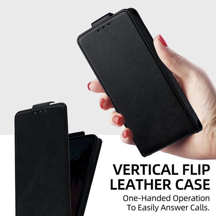 For Google Pixel 10 Case Card Holder Vertical Flip Leather Phone Cover with Crossbody Shoulder Strap - Black - 6