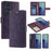 For Samsung Galaxy Z Fold7 5G Magnetic Leather Case RFID Blocking Wallet Detachable Phone Cover - Dark Purple - 1