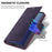 For Samsung Galaxy Z Fold7 5G Magnetic Leather Case RFID Blocking Wallet Detachable Phone Cover - Dark Purple - 3
