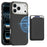 For iPhone 17 Pro Case Compatible with MagSafe Fine Grid Texture Leather Back Phone Cover with Detachable Card Holder - Black - 1