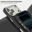 For iPhone 17 Pro Case Compatible with MagSafe Fine Grid Texture Leather Back Phone Cover with Detachable Card Holder - Black - 6