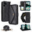 For Nothing Phone (3a) Lite 5G Leather Case Magnetic Closure Wallet Stand Phone Cover with Crossbody Strap - Black - 1
