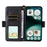 For Nothing Phone (3a) Lite 5G Leather Case Magnetic Closure Wallet Stand Phone Cover with Crossbody Strap - Black - 2
