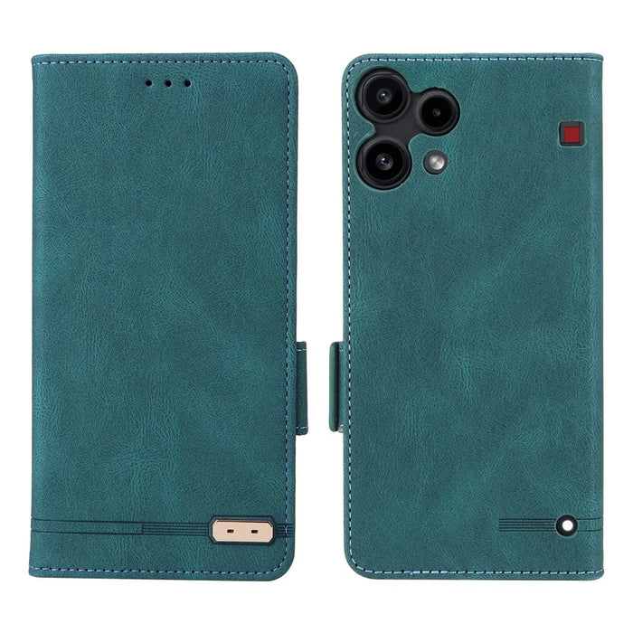 For Nothing Phone (3a) Lite 5G Case Leather Wallet Flip Phone Cover with Hardware Decor - Blue - 1