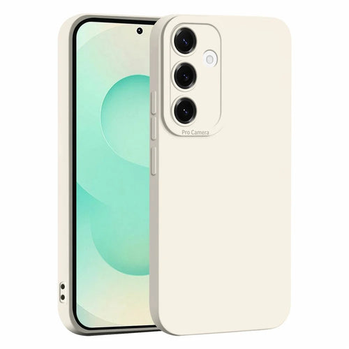 For Samsung Galaxy S25 FE Case Precise Camera Cutouts Soft TPU Shockproof Phone Cover - White - 1