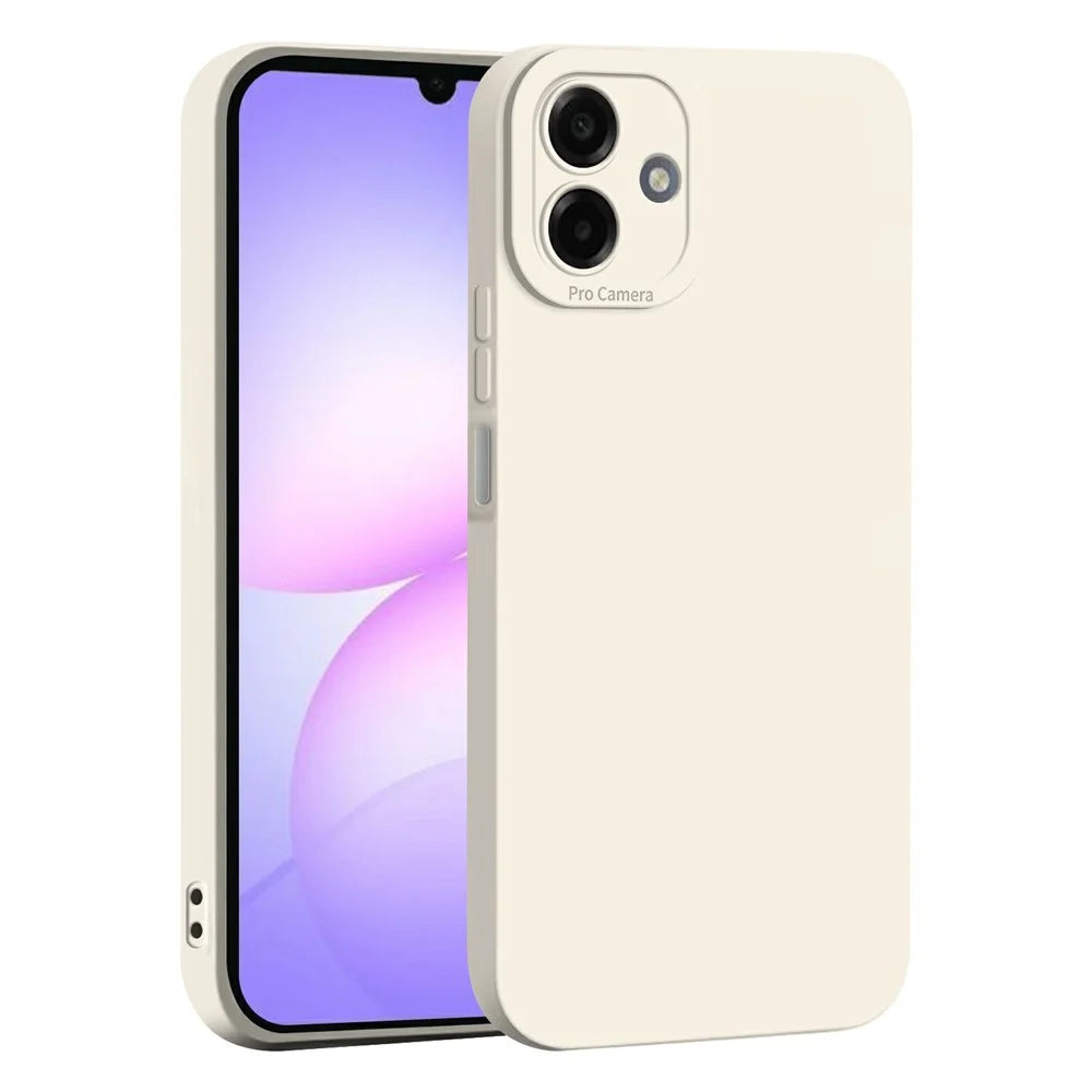 For Samsung Galaxy A08 5G / A07 4G Case Precise Camera Cutouts Soft TPU Shockproof Phone Cover - White - 1