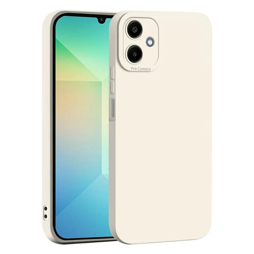For Samsung Galaxy A06 5G Case Precise Camera Cutouts Soft TPU Shockproof Phone Cover - White - 1