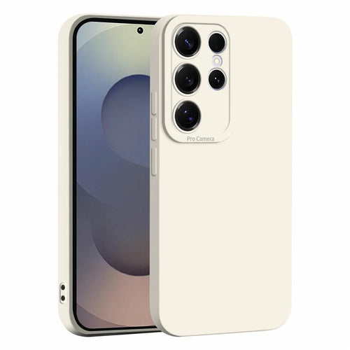 For Samsung Galaxy S25 Ultra Case Precise Camera Cutouts Soft TPU Shockproof Phone Cover - White - 1