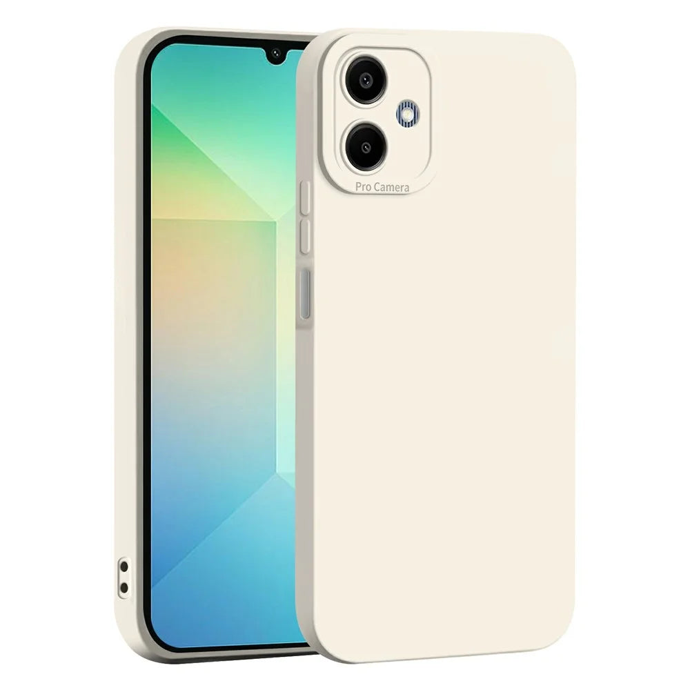 For Samsung Galaxy A06 4G Case Precise Camera Cutouts Soft TPU Shockproof Phone Cover - White - 1