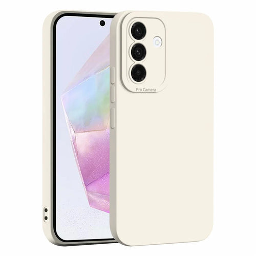 For Samsung Galaxy S24 FE Case Precise Camera Cutouts Soft TPU Shockproof Phone Cover - White - 1
