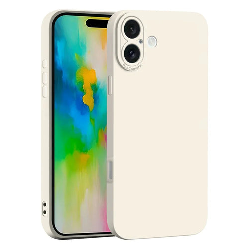 For iPhone 17 Case Precise Camera Cutouts Soft TPU Shockproof Phone Cover - White - 1