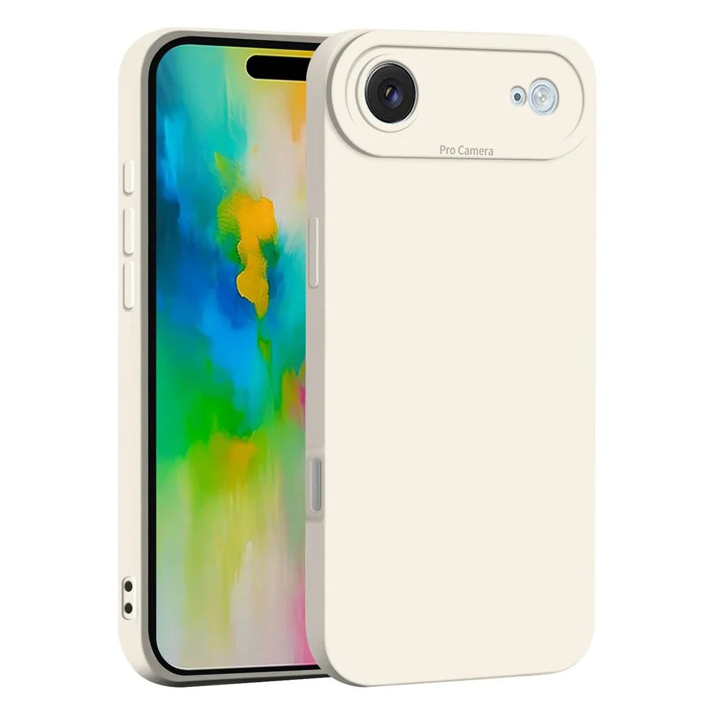 For iPhone Air Case Precise Camera Cutouts Soft TPU Shockproof Phone Cover - White - 1