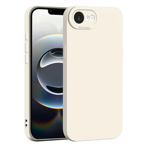For iPhone 17e / 16e Case Precise Camera Cutouts Soft TPU Shockproof Phone Cover - White - 1