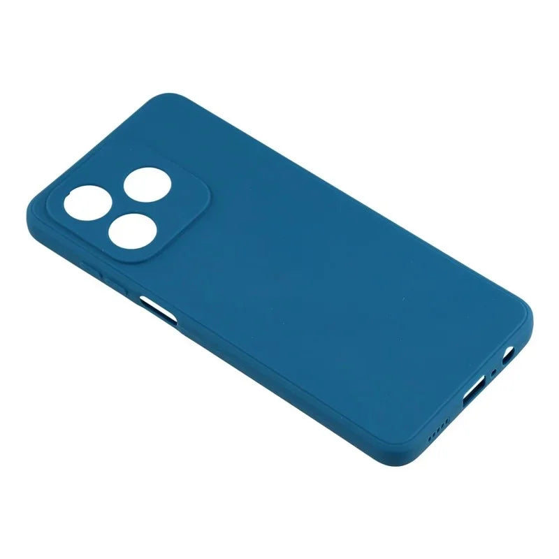 WANLONFENG For Honor X5c 4G / Honor X5c Plus 4G Case  ZB Series Precise Cutouts Straight Edge TPU Phone Cover with Tempered Glass Film - Sapphire - 5
