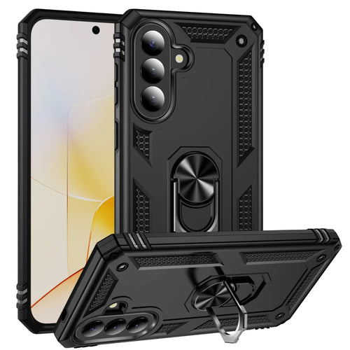 For Samsung Galaxy A57 5G Case PC + TPU Phone Cover with Kickstand - Black - 1