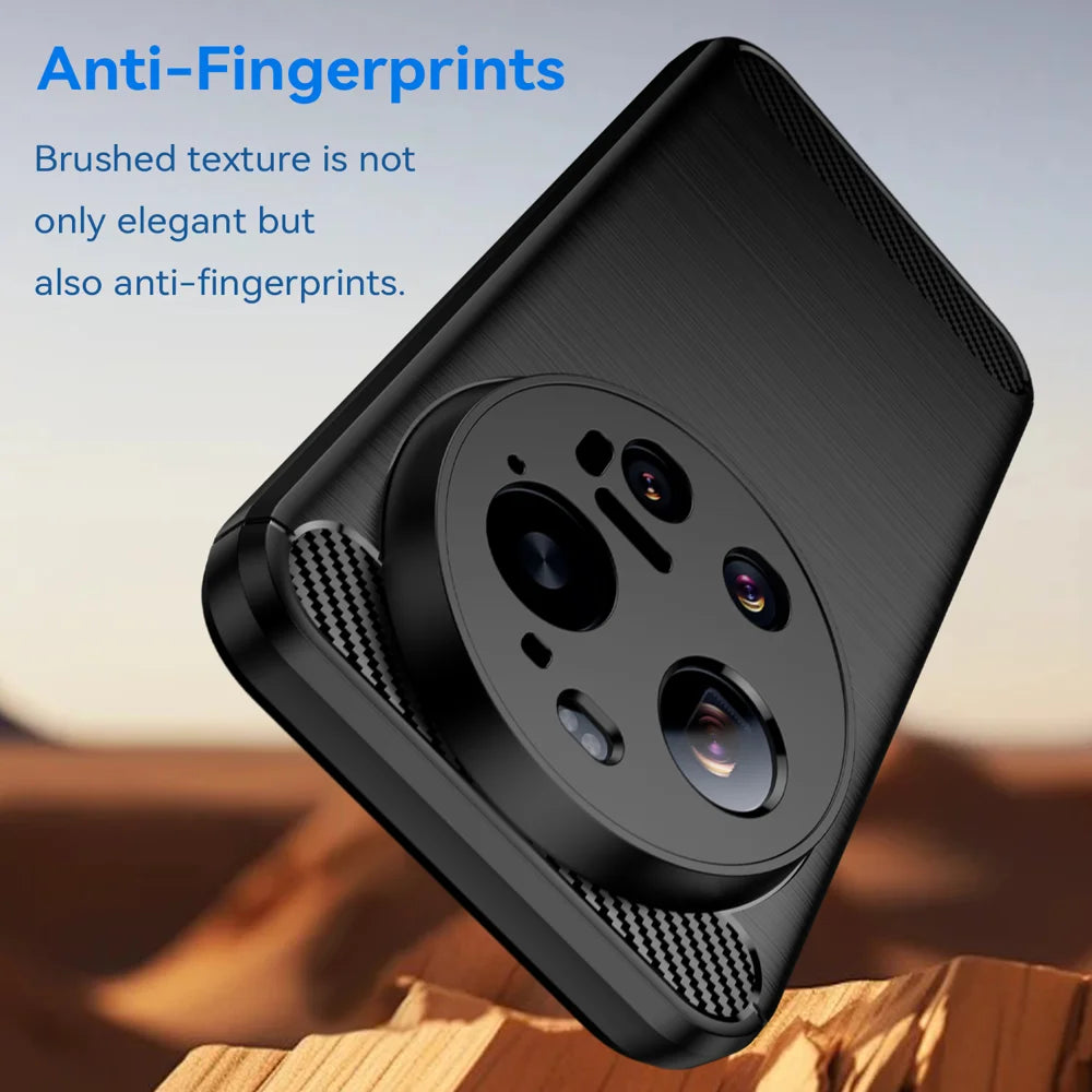 WANLONFENG For Xiaomi 17 Ultra 5G Case with Tempered Glass  LS Series Brushed Texture TPU Phone Cover - Black - 4