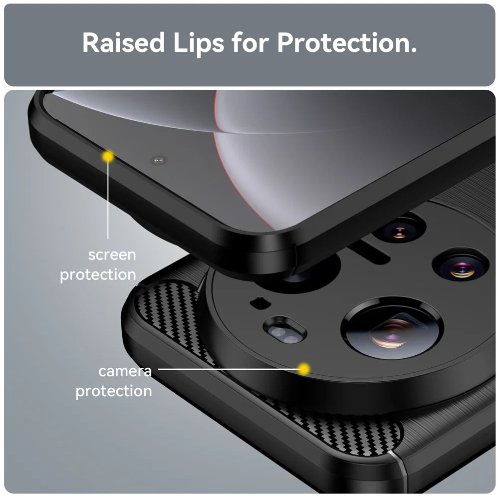 WANLONFENG For Xiaomi 17 Ultra 5G Case with Tempered Glass  LS Series Brushed Texture TPU Phone Cover - Black - 7