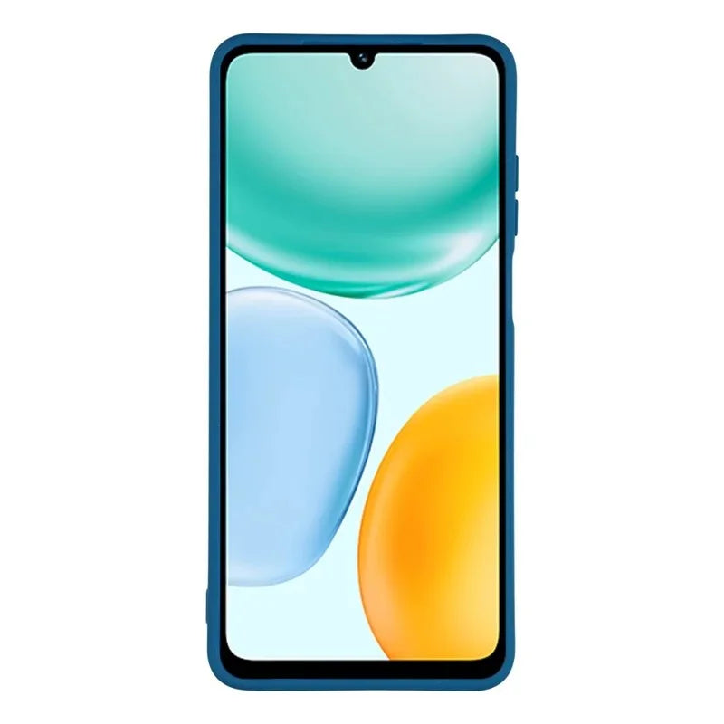 WANLONFENG For Honor X5c 4G / Honor X5c Plus 4G Case  ZB1 Series Precise Cutouts Straight Edge TPU Phone Cover with 2Pcs Tempered Glass Films - Sapphire - 3