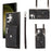 For Samsung Galaxy S26 Ultra Cell Phone Case PU Leather + TPU RFID Blocking Card Slots Cover with 2 Straps - Black - 1