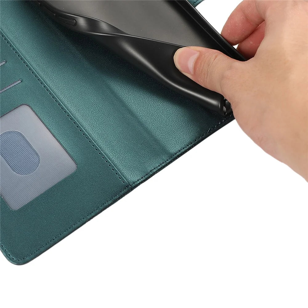 For Samsung Galaxy S26 Ultra Case 3D Rhombus Grid Imprinted Wallet Leather Phone Cover with Lanyard - Green - 6
