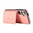 For Samsung Galaxy A37 5G Kickstand Phone Case TPU+PU Leather Shoulder Phone Bag - Rose Gold - 4