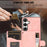 For Samsung Galaxy A37 5G Kickstand Phone Case TPU+PU Leather Shoulder Phone Bag - Rose Gold - 6