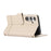 For Samsung Galaxy A57 5G Case TPU PU Leather Folio Flip Shockproof Phone Cover with Mirror - Beige - 5