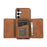 For Samsung Galaxy S26 Phone Case Tri-Fold Wallet Kickstand PU Leather + TPU Back Cover - Brown - 6