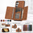 For Samsung Galaxy S26 Phone Case Tri-Fold Wallet Kickstand PU Leather + TPU Back Cover - Brown - 7