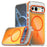 For Google Pixel 10  /  10 Pro Magnetic Case Cute Fluorescent Design TPU Acrylic Phone Back Cover - Orange - 1