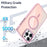 For iPhone 15 Pro Magnetic Case Cute Fluorescent Design TPU Phone Back Cover - Pink - 3