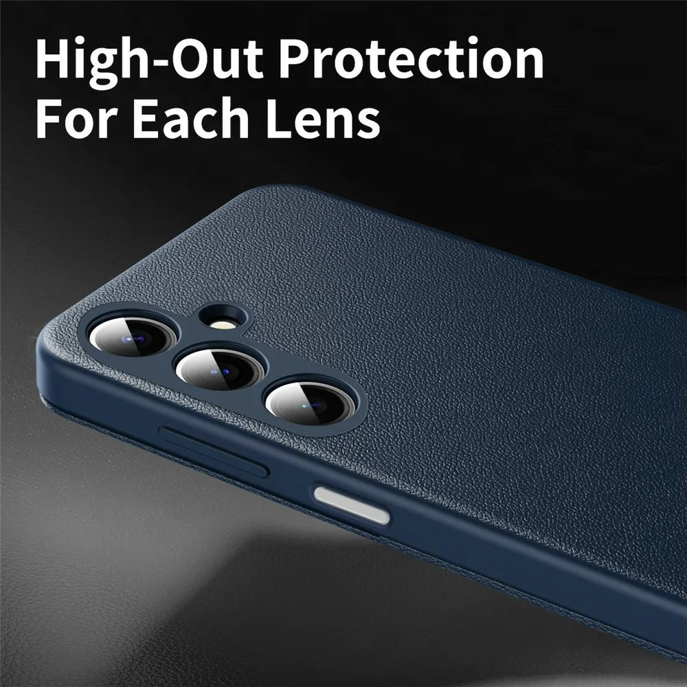 For Samsung Galaxy A37 5G Case with Card Holder Smart View Window Leather Phone Cover - Sapphire - 6