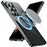 For Samsung Galaxy S26 Ultra Magnetic Case Electroplating Metal Frame Matte PC Phone Cover - Black - 1