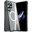 For Samsung Galaxy S26 Ultra Magnetic Case Electroplating Metal Frame Matte PC Phone Cover - Black - 2