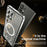 For Samsung Galaxy S26 Ultra Magnetic Case Electroplating Metal Frame Matte PC Phone Cover - Black - 4