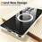 For Samsung Galaxy S26 Ultra Magnetic Case Electroplating Metal Frame Matte PC Phone Cover - Black - 6