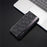 For Samsung Galaxy Z Fold7 5G Case Geometric Pixel Pattern Kickstand Foldable PC Phone Cover with Stylus - Black - 2