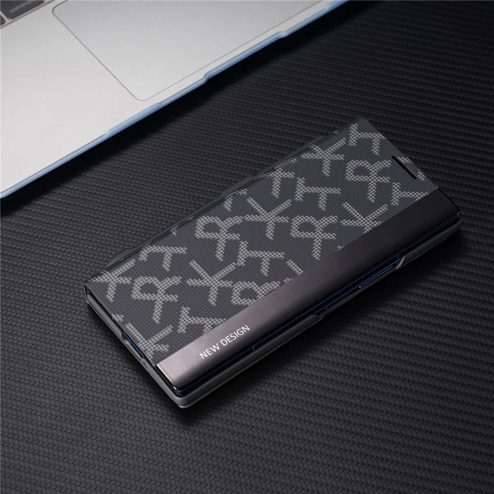 For Samsung Galaxy Z Fold7 5G Case Geometric Pixel Pattern Kickstand Foldable PC Phone Cover with Stylus - Black - 5