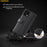 AMORUS For Nothing Phone (3a) Lite 5Ga Stand Cases Calf Texture Genuine Split Leather Wallet Phone Cover - Black - 6