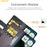 AMORUS For Nothing Phone (3a) Lite 5Ga Stand Cases Calf Texture Genuine Split Leather Wallet Phone Cover - Black - 7