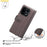 AMORUS For OnePlus 15 5G Stand Cases Calf Texture Genuine Split Leather Wallet Phone Cover - Brown - 5